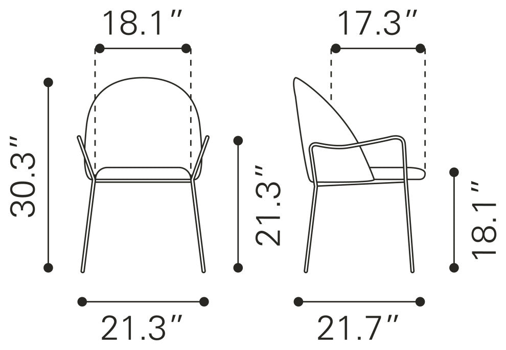 Kurt Dining Chair, Set of 2 Espresso