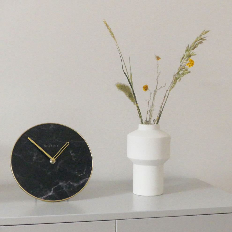 NeXtime Marble Tabletop Clock with Stand