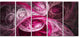 Mystic Pink Fractal, Abstract Wall Art Canvas, 60"x28", 5 Panels