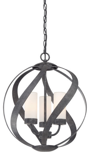 Blacksmith 3-Light Pendant, Old Black Finish