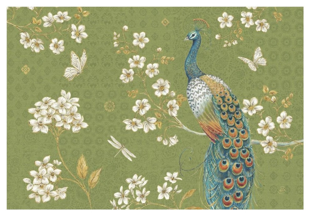"Ornate Peacock II" Digital Paper Print by Daphne Brissonnet, 62"x42"