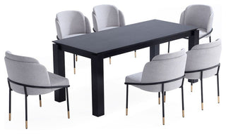 Manhattan Comfort 7-Piece Flor and Rockaway Dining