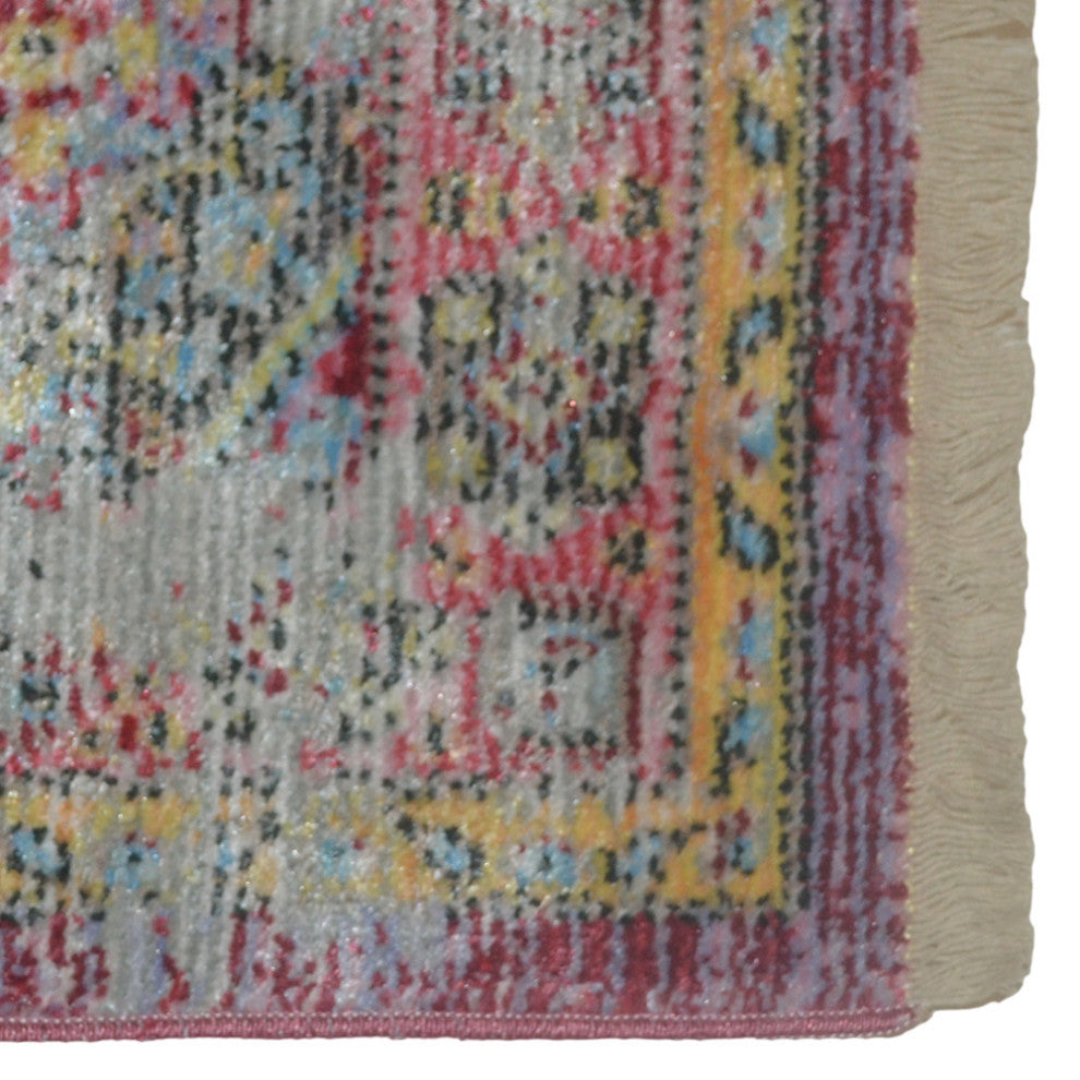 Machine Made Polyester Durable Indoor Outdoor Washable Oriental Pattern Footmat