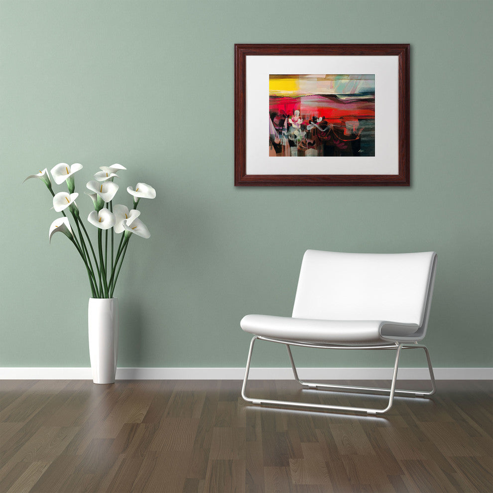 ''Amhaus II'' Matted Framed Canvas Art by Andrea
