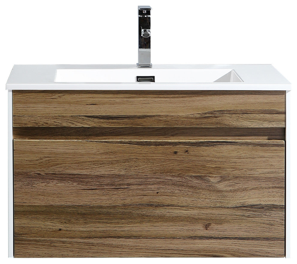 The Ivy Single Bathroom Floating Vanity, Vine, 30"