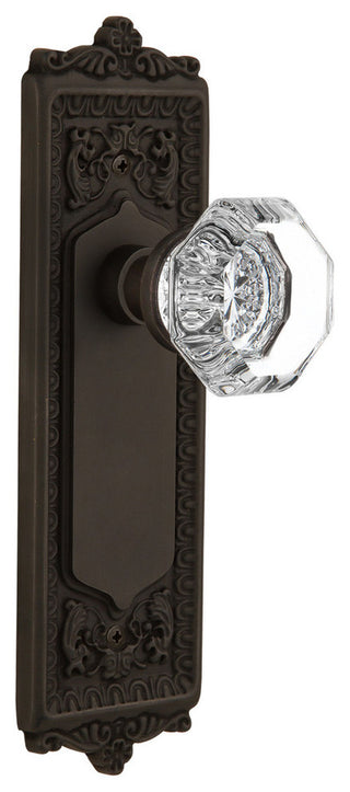 Egg & Dart Plate Passage Waldorf Knob, Oil Rubbed Bronze