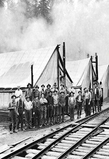 Logging Camp- Canvas Poster 20" x 30"