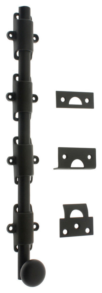 Genuine Solid Brass 24" Heavy Duty Surface Bolt, Oil-Rubbed Bronze