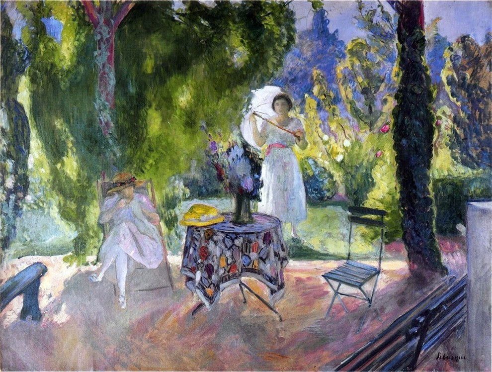Henri Lebasque Lunch in the Garden, 21"x28" Wall Decal