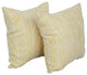 17" Jacquard Throw Pillows With Inserts, Set of 2, Demeter Lemona