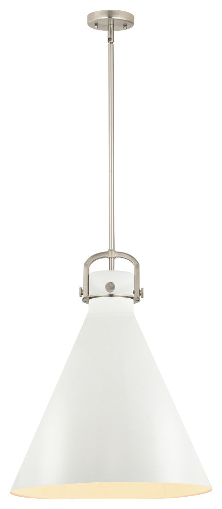 Innovations Lighting 710-1S-SN-M711-18W Newton Cone 1 Light 18" Pendant