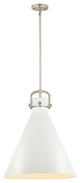 Innovations Lighting 710-1S-SN-M711-18W Newton Cone 1 Light 18" Pendant