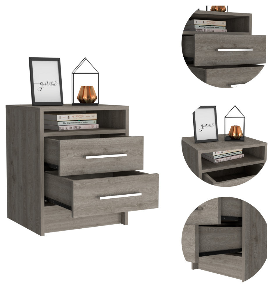 Leyva Nightstand, Light Gray