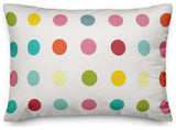 Large Bright Dots  14x20 Spun Poly Pillow