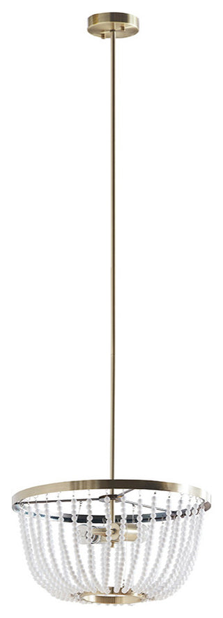 Hampton Hill Melrose Beads Detailing Brass Finish Chandelier