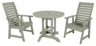 Weatherly 3-Piece Round Dining Set, Eucalyptus