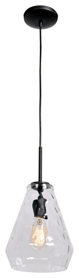 Access Lighting 50937/CLR Simplicite 1 Light 9"W Mini Pendant - Black