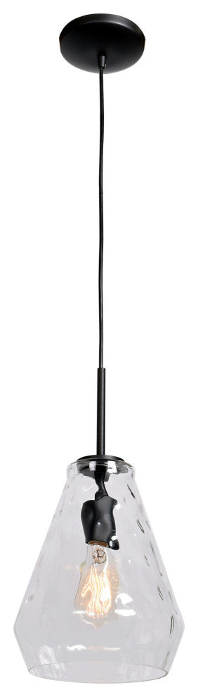 Access Lighting 50937/CLR Simplicite 1 Light 9"W Mini Pendant - Black