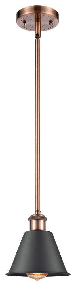 Innovations 516-1S-AC-M8-BK-LED 1-Light Mini Pendant, Antique Copper