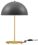 Ideal Metal Table Lamp, Gray Satin Brass