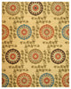 Ivory Transitional Floral Mandana Area Rug