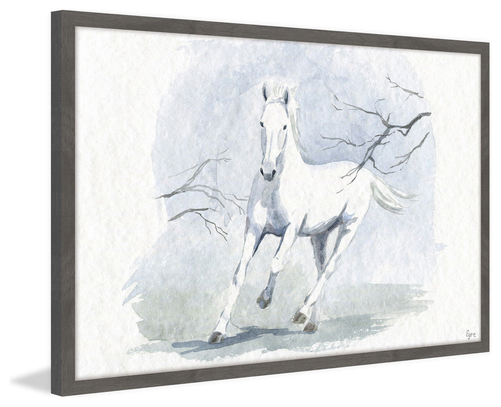 "Horse Light" Framed Painting Print, 18"x12"