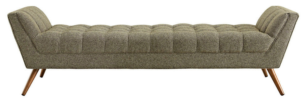 Response Upholstered Fabric Bench, Oatmeal