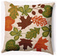 20" x 20" Fall Leaves Indoor/Outdoor Polyester Throw Pillow, Oak