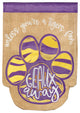 Tiger Paw Geaux Away Flag, Burlap, Large