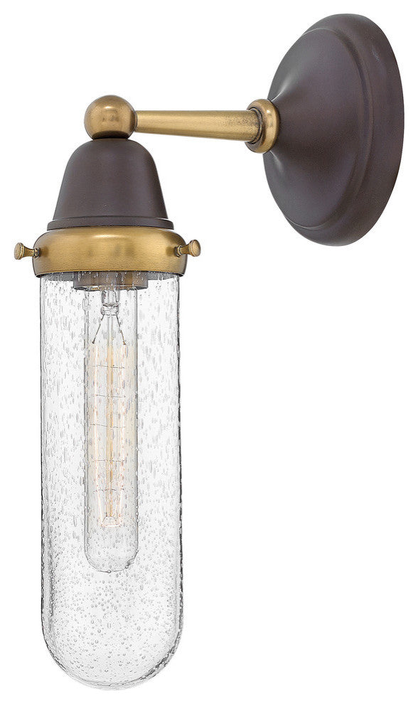 Hinkley Academy Sconce Beaker Glass Single Light Sconce, Oil Rubbed Bronze