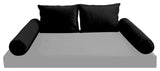 STYLE V1 Full Velvet Pipe Trim Indoor Daybed Bolster Pillow |COVER ONLY| AD374