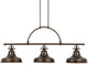 Quoizel ER353PN Three Light Island Chandelier Emery Palladian Bronze