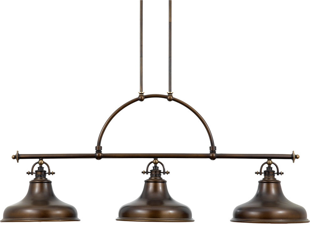 Quoizel ER353PN Three Light Island Chandelier Emery Palladian Bronze