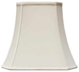 Royal Designs Rectangle Cut Corner Lamp Shade, Eggshell, 8x14x10.5