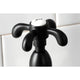 KS1270TXBS French Country Bridge Kitchen Faucet With Brass Sprayer, Matte Black