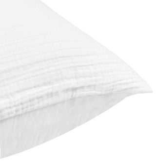 Camille Linen Sham, White, Euro Size