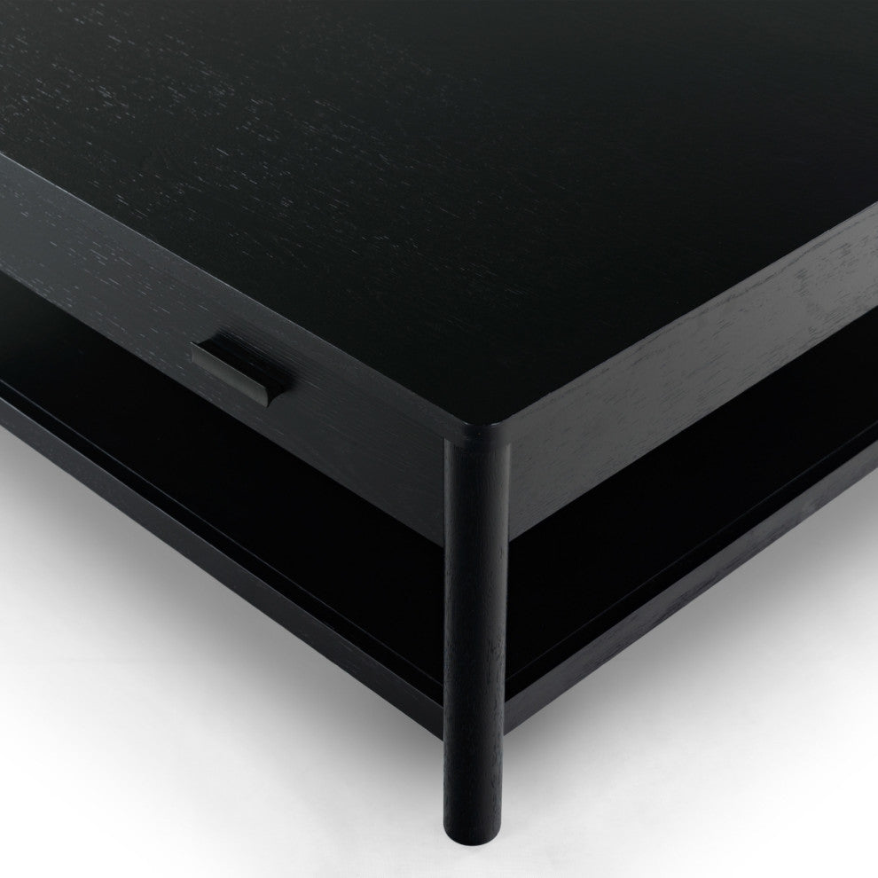 Safavieh Couture Jaylessa 1 Drawer Coffee Table, Black