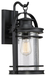 Quoizel BKR8408K One Light Outdoor Wall Lantern Booker Mystic Black