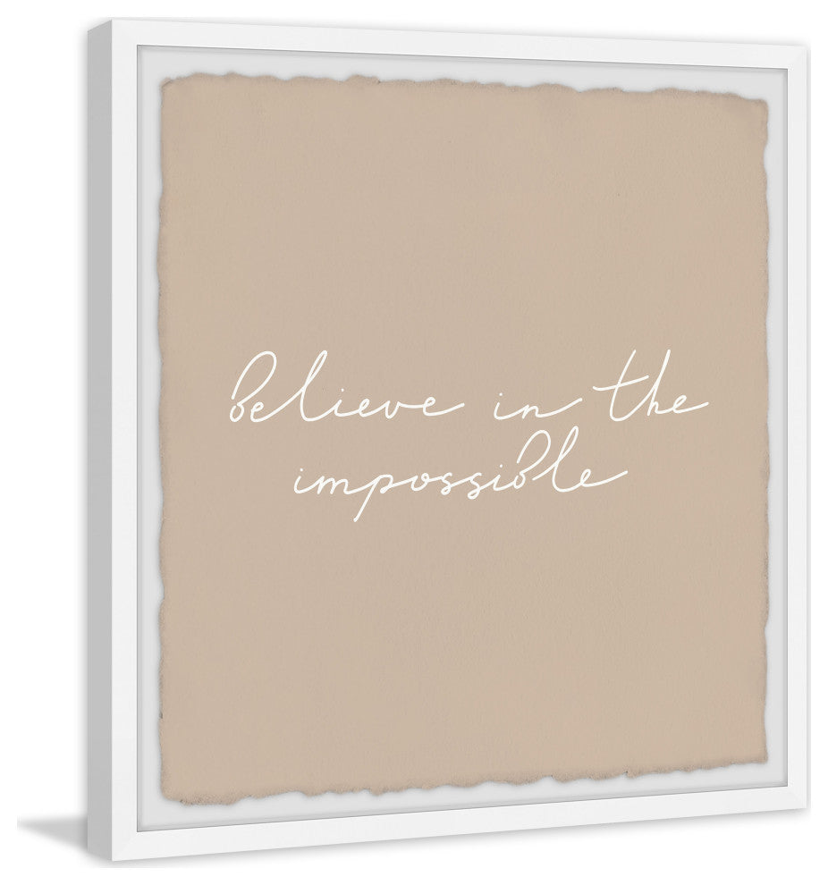 "Believe in the Impossible" Framed Painting Print, 18x18
