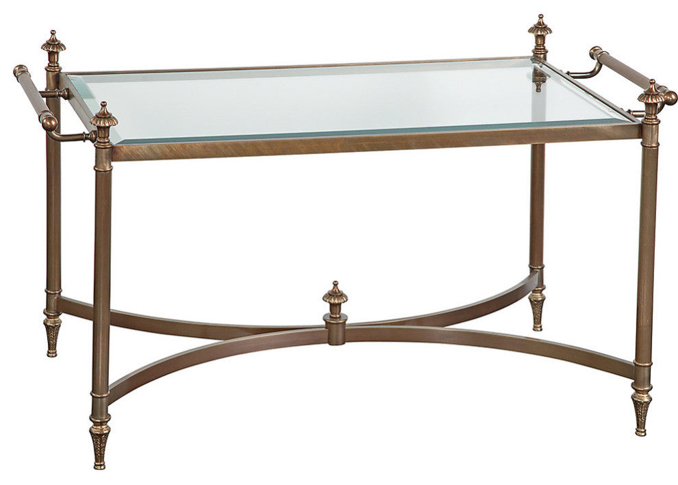 Hand-Cast Brass Cocktail Table