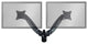 Sit-Stand Wall Mount Monitor Arm: Standard Dual Screen Black