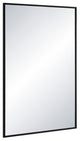 Gasel 30" Tall Rectangle Wall Mirror, Black