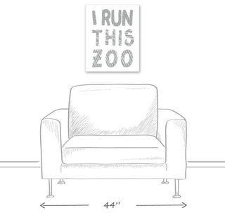 I Run This Zoo 16x20 Canvas Wall Art