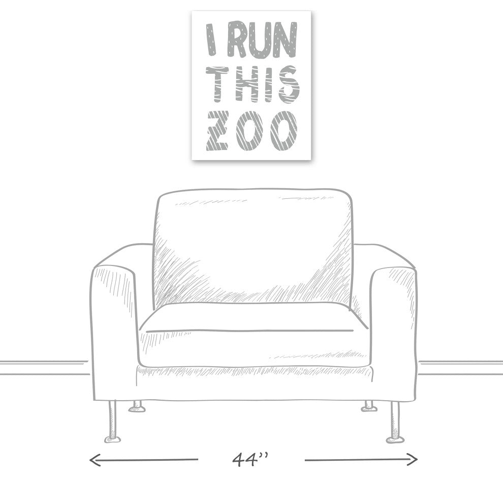 I Run This Zoo 16x20 Canvas Wall Art