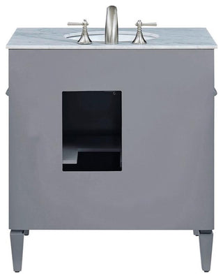 Elegant Decor Park Ave 32" Wood Single Bathroom Vanity in Gray