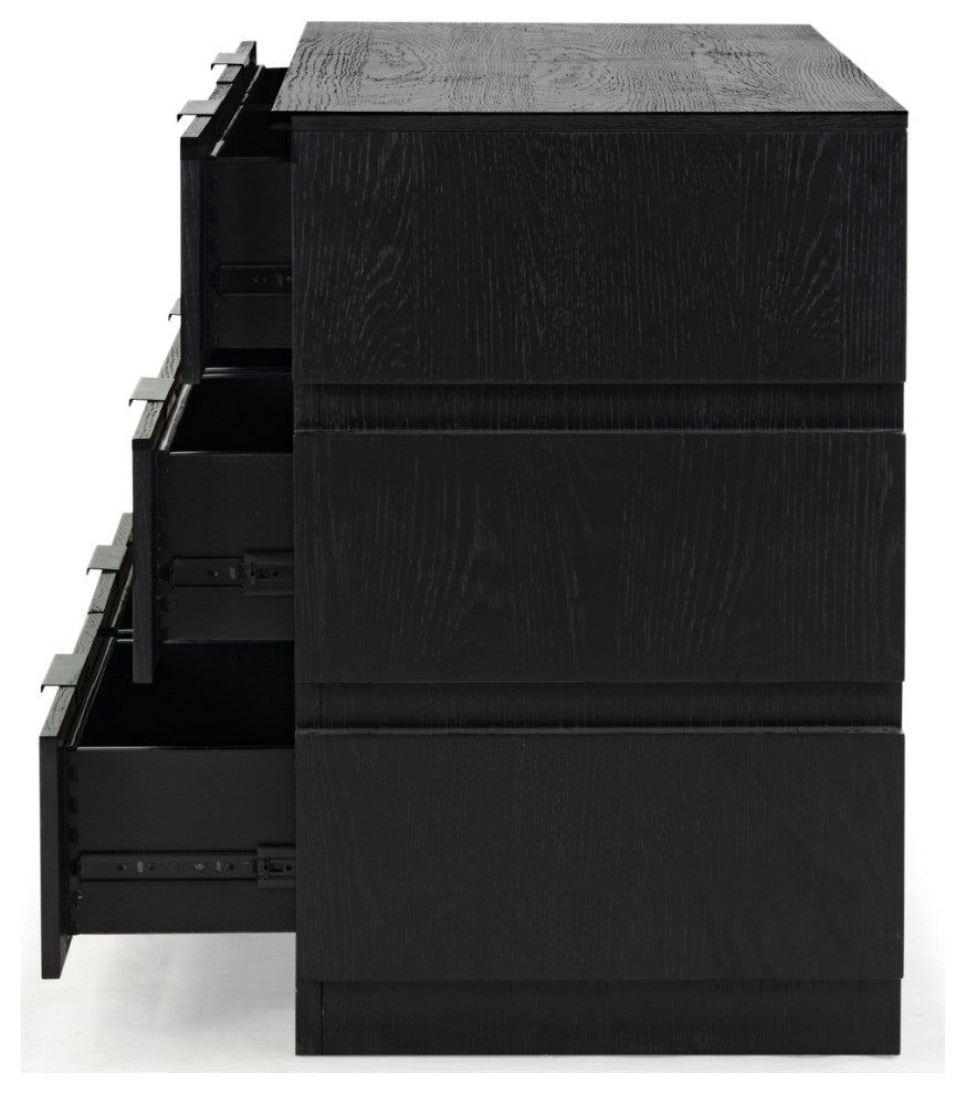 Safavieh Couture Titus 6 Drawer Stacked Dresser, Black