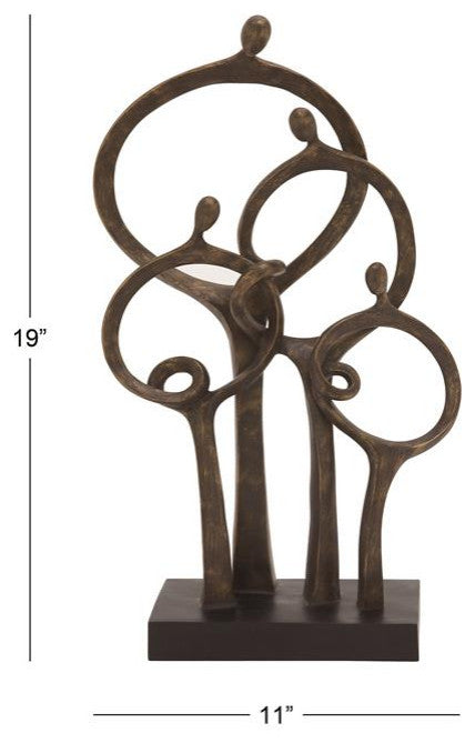 Brown Traditional People Sculpture