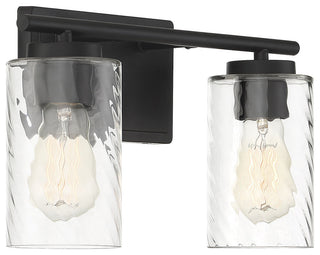 2-Light Bathroom Vanity Light, Matte Black