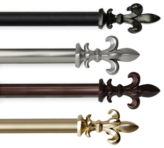 Silas 1" Diameter Curtain Rod, Bronze, 66-120"