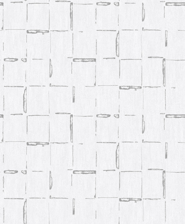 Silver Foil Geometric Wallpaper
